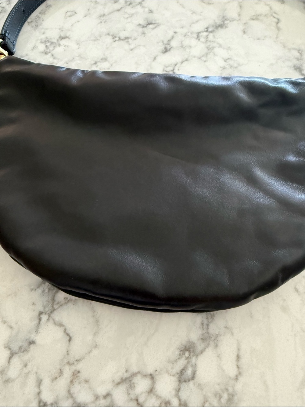Clare V Grande Fanny Pack in Black Nouveau Leather - Picture 8 of 13